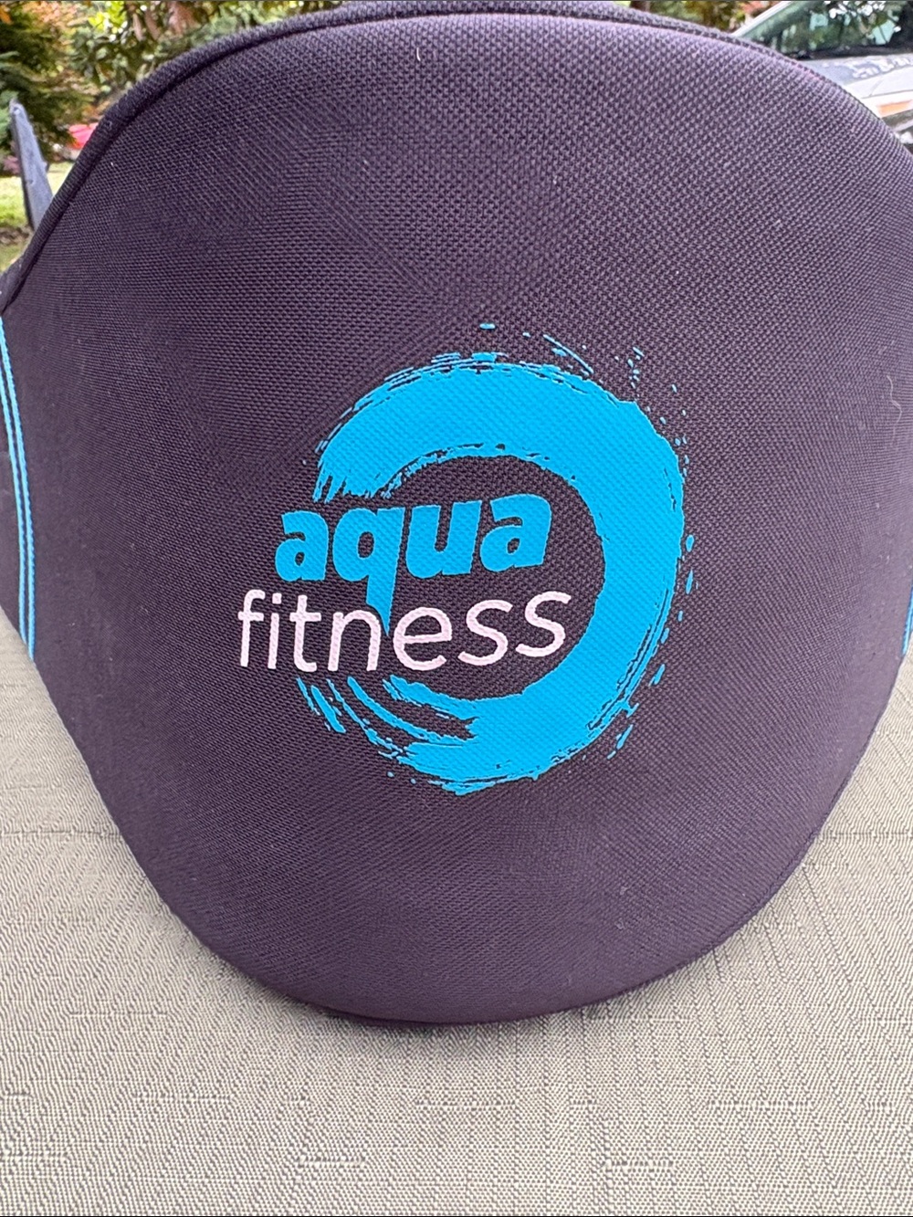 Aqua Fitness Black Neoprene Swim Belt Float with Teal Accents